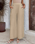 Elastic Waist Loose Casual Trousers