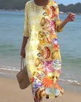 Trendy Floral Printed Midi Dress
