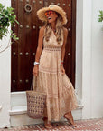 Elegant V-Neck Sleeveless Midi Dress