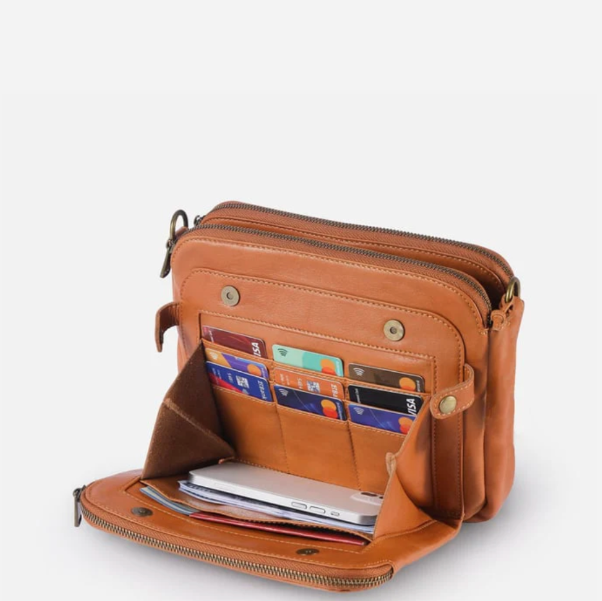 Compact Leather Bag with Clean Design