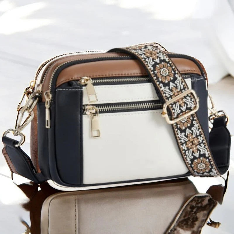 Refined Leather Shoulder Bag