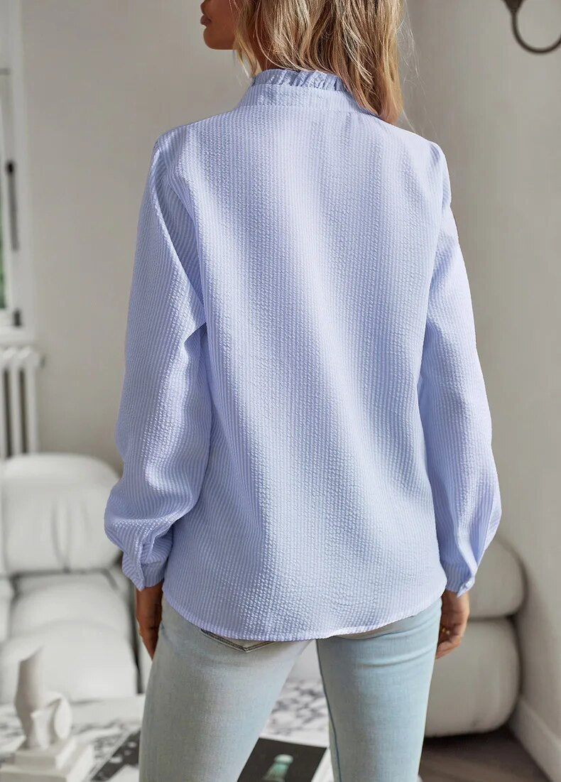 Stylish Polo Blouse with Soft Finish