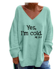 Women’s Plus Size V-Neck Knit Sweater