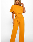 Summer jumpsuit with wide legs for women