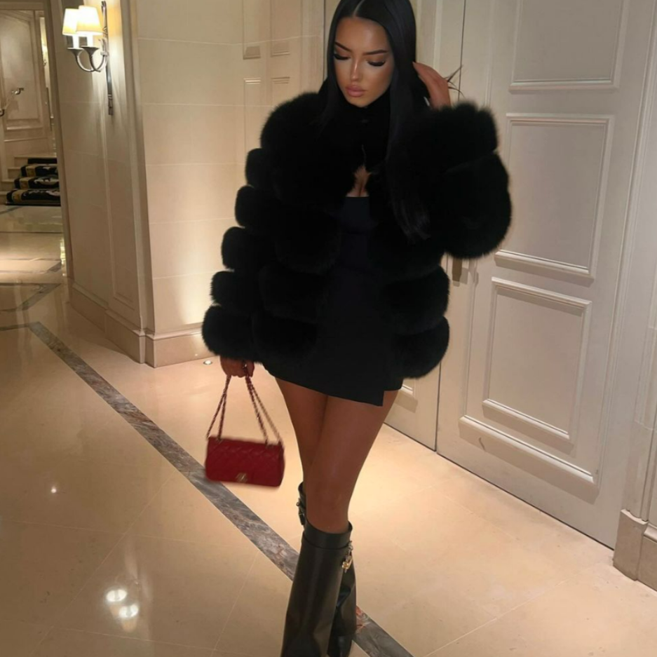 Luxury Long Sleeve Fur Jacket