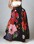 Women's Floral Print High-Waisted Stylish Skirt