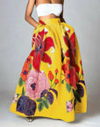 Women's Floral Print High-Waisted Stylish Skirt