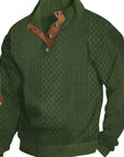Ronan Mens Sweater | Soft Knit, Stand Collar with Button Detail 7