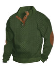 Ronan Mens Sweater | Soft Knit, Stand Collar with Button Detail 8