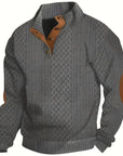 Ronan Mens Sweater | Soft Knit, Stand Collar with Button Detail 9