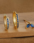 Sparkling Eye Earrings Trio with Zircon Shine