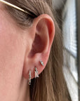 Dainty Huggie Hoops with Modern Charm