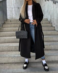 Elegant Double-Breasted Wool Coat