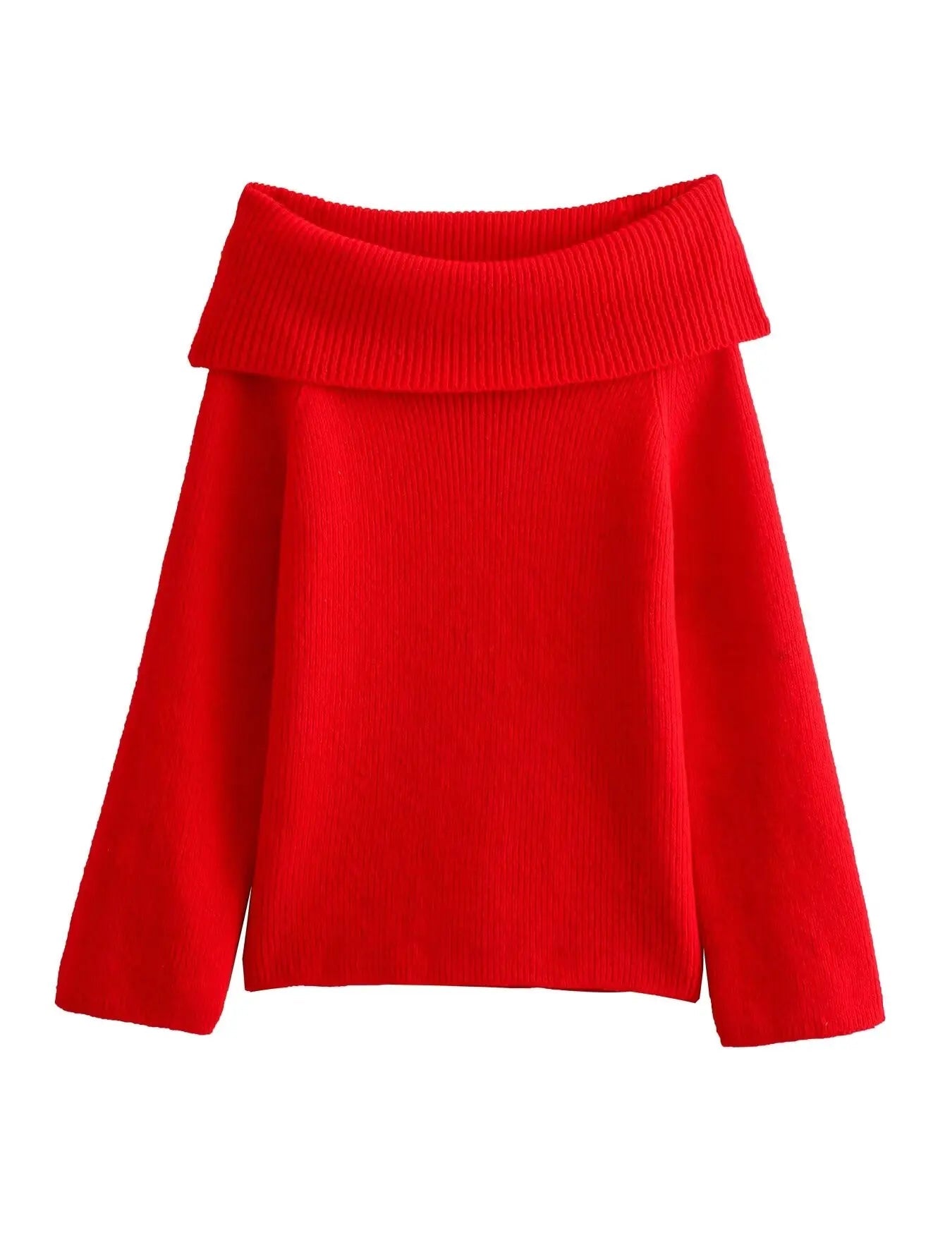 Offshoulder Knit Long Sleeve Top