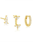 Trendy 3-Piece Stud and Drop Earrings Set