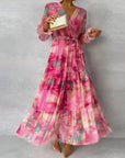 High Waist Pleated A-Line Dress