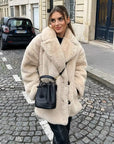 Elegant Long Faux Fur Coat Women