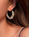 Vintage Gold Rhinestone Earrings