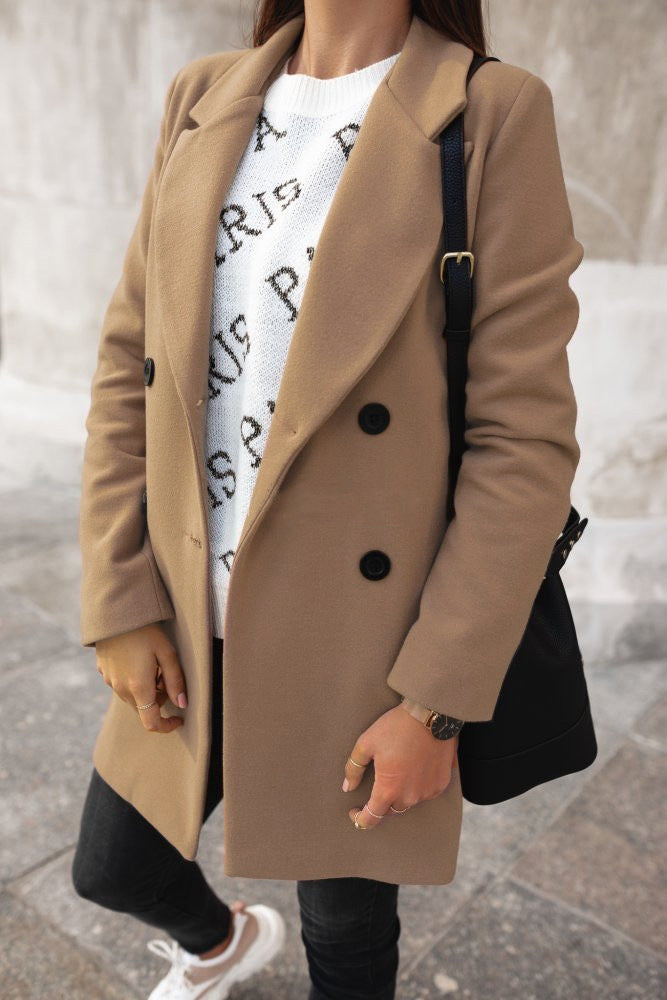 Women's Stylish Wool Blend Coat