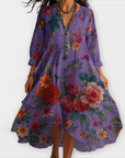 Feminine Floral Midi Dress – Drapey, Season-Ready Favorite for Brunch Dates and Wedding Guest Looks