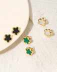 Shell Inlay Stainless Steel Earrings