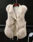 Elegant Layered Collar Fur Vest