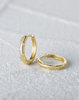 Dainty Huggie Hoops with Modern Charm
