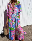 Tiered Boho Midi Dress with Floral Print