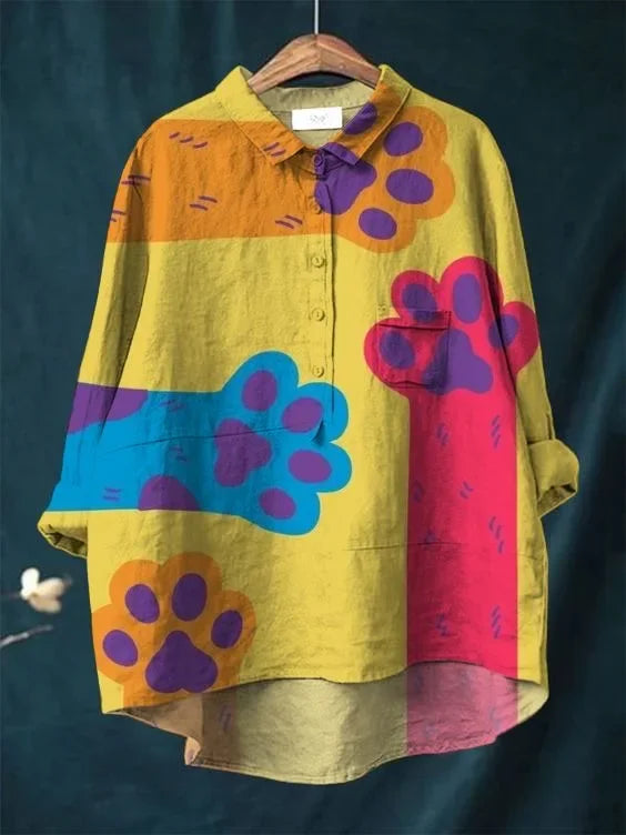 Uluru Graphic Shirt with Cat Illustration