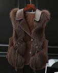 Elegant Layered Collar Fur Vest