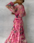 High Waist Pleated A-Line Dress