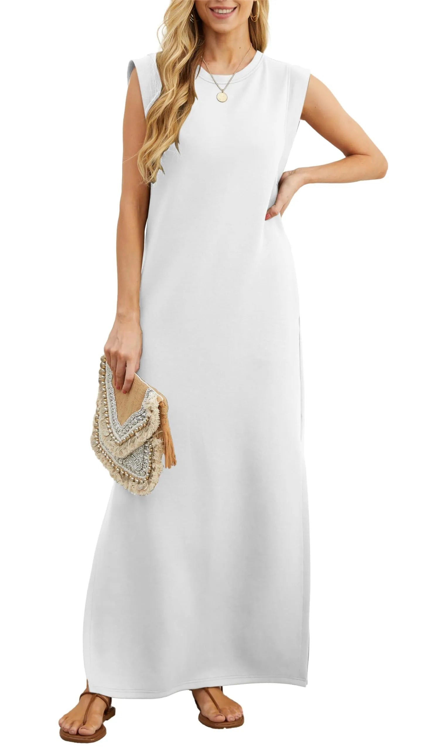 Sporty Chic Athleisure Maxi Dress