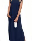 Sporty Chic Athleisure Maxi Dress