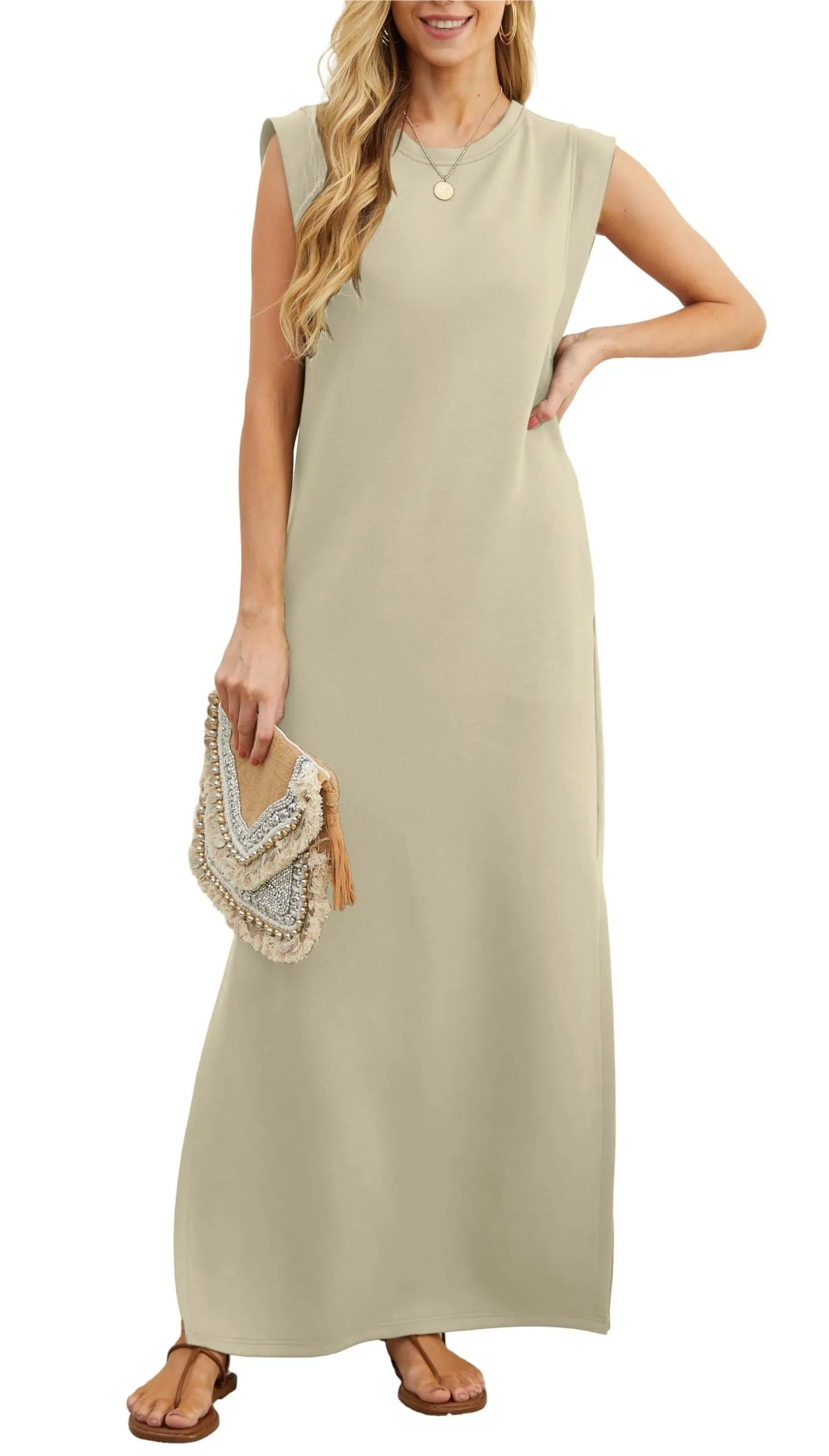 Sporty Chic Athleisure Maxi Dress