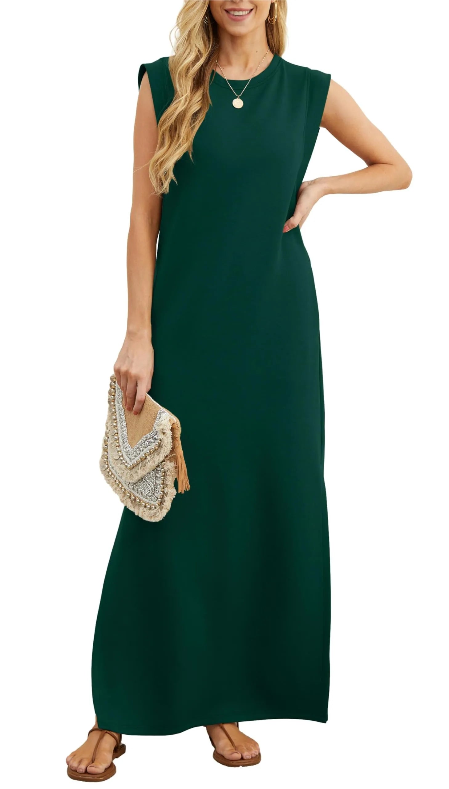 Sporty Chic Athleisure Maxi Dress