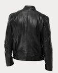 Vintage Look Casual Leather Coat