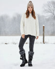 Sable Winter Boots | Fur-Trimmed, Lace-Up, Mid-Calf for Women 6