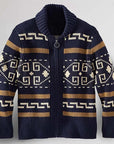 Saro Zip Cardigan | Patterned Knit, Comfortable Fit 1