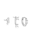 Trendy 3-Piece Stud and Drop Earrings Set