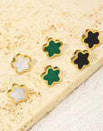 Shell Inlay Stainless Steel Earrings
