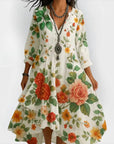 Feminine Floral Midi Dress – Drapey, Season-Ready Favorite for Brunch Dates and Wedding Guest Looks