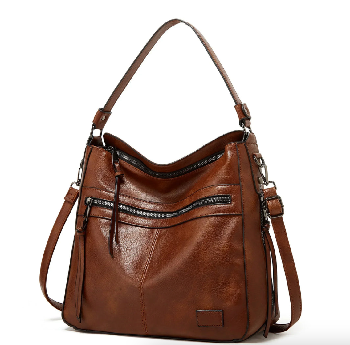 All-in-One Leather Bag with Stylish Design