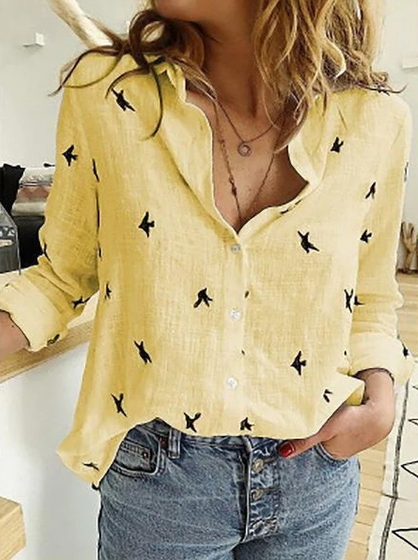 Oversized Blouse with Button Closure