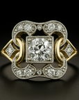 Gold-Plated Vintage Zirconia Ring