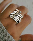 Vintage Thick Layer Silver Ring