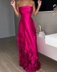 Formal Sheath Dress With Flared Hem
