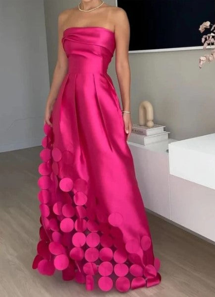 Formal Sheath Dress With Flared Hem