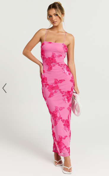 Chic Long Sleeve Floral Midi Dress