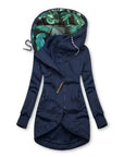 Casual Palm Print Rain Jacket