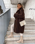 Cozy Women's Longline Wool Coat